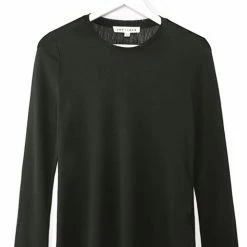 Ivy + Jack Faith Black Mesh LS Crew Top