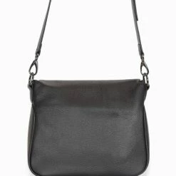 Federation For Keeps Black Crossbody Bag With Zipped Flat Gunmetal Hardware Accessories