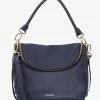 Saben Accessories Frankie Fold Over Navy Shoulder Bag