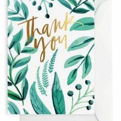 Elm Paper Greenery Thank You Greeting Card