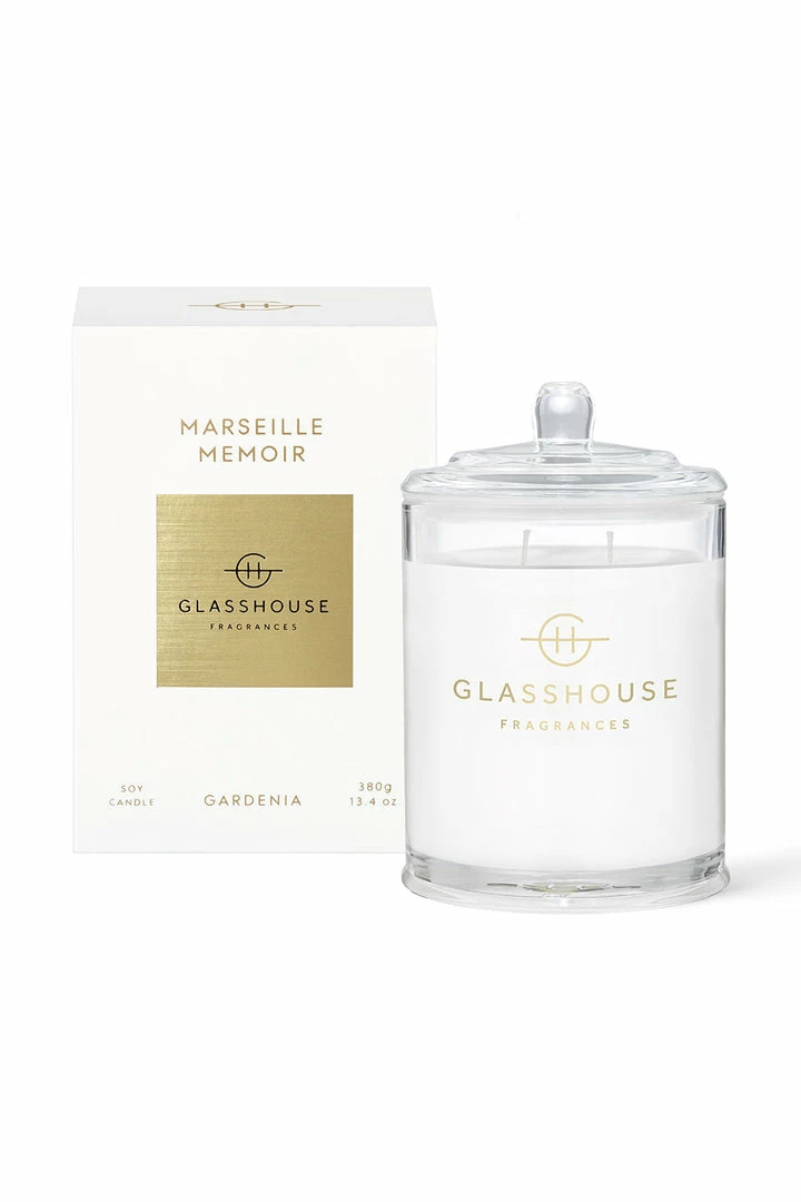 Glasshouse 380g Triple Scented Marseille Memoir Candle Home Fragrance