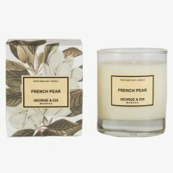 George & Edi Perfume Soy Candle Standard French Pear 50 Hours 200g Home Fragrance