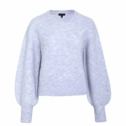 Among The Brave Fashion Good Luck Soft Lilac Balloon Sleeve Knit