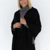 Humidity Lifestyle Wide Wrap Cotton Black Scarf