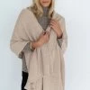 Humidity Lifestyle Wide Wrap Cotton Latte Scarf