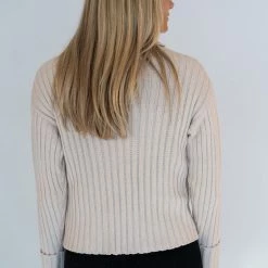 Humidity Lifestyle Fashion Keely Cotton Blend Roll Neck Stone Knit Jumper