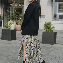 Ivy + Jack Harper Black Textured Plain Double Breasted Blazer Fashion