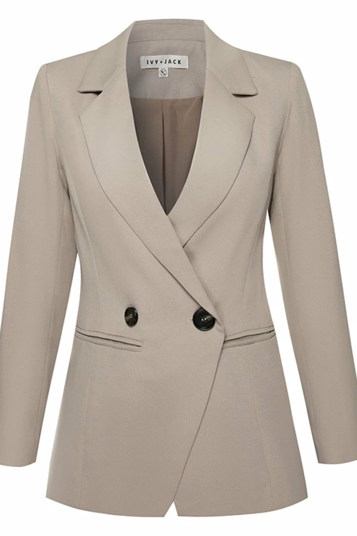 Ivy + Jack Harper Stone Textured Double Breasted Blazer Fashion