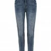 Among The Brave Harper Mid Blue Knee Dart Denim Jean