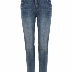 Among The Brave Harper Mid Blue Knee Dart Denim Jean