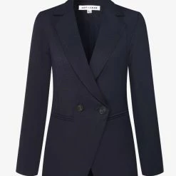 Ivy + Jack Harper Navy Texture Double Breasted Blazer