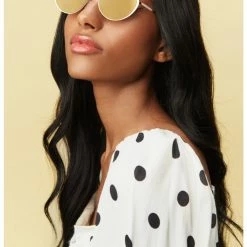 Prive Revaux Heat Up Small Gold With Honey Lens Sunglasses