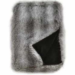 Heirloom Faux Fur Grey Wolf Throw