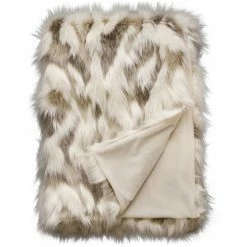 Heirloom Faux Fur Snowshoe Hare Cream Throw