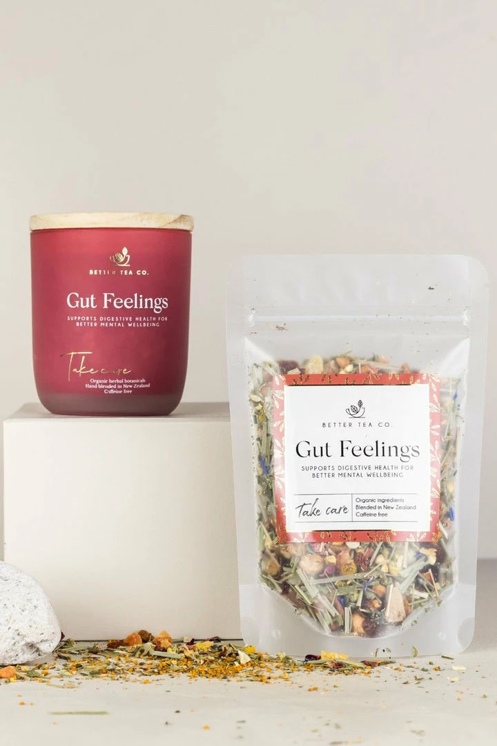 Better Tea Gut Feelings Tea Glass Jar 100g