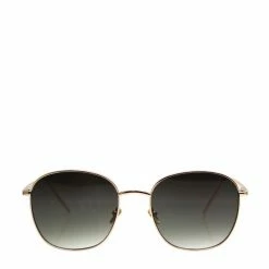 Reality Eyewear Double Fantasy Two Metal Frame Large Thin Gold With Smoke Lens Sunglasses Accessories