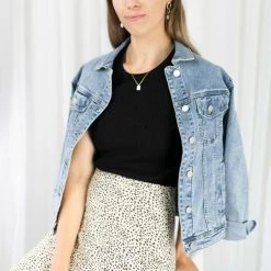 Among The Brave Charlie Mid Blue Denim Jacket Fashion