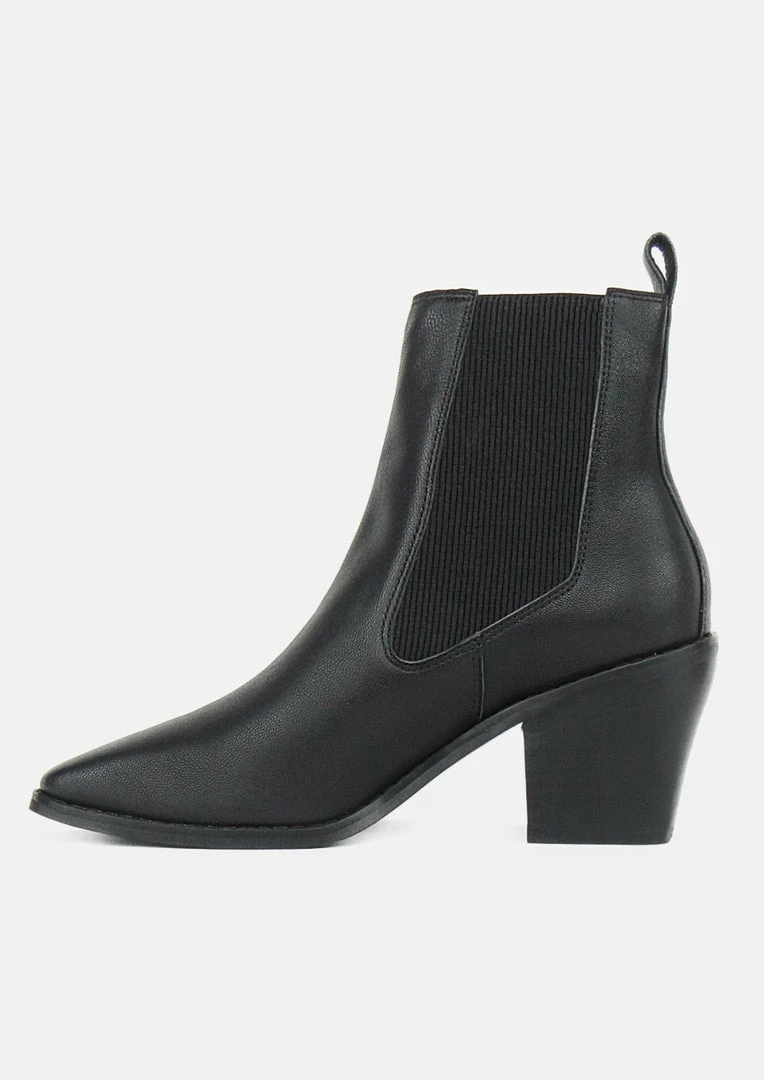 Caverley Joni Heeled Black Leather Chelsea Boot Accessories