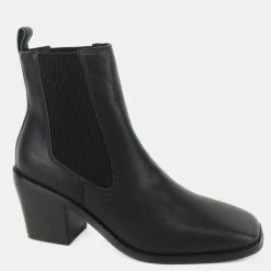 Caverley Joni Heeled Black Leather Chelsea Boot Accessories