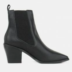 Caverley Joni Heeled Black Leather Chelsea Boot Accessories