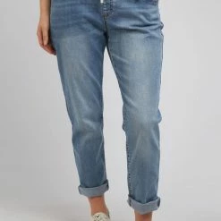 Foxwood Juliette Jogger Elastic Waist Blue Jean
