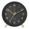 Karlsson Lofty Black Round Alarm Clock Home & Beauty