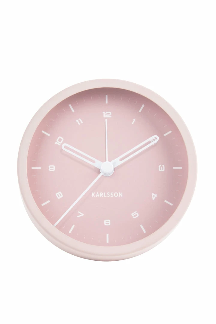Karlsson Tinge Pink Round Alarm Clock Home & Beauty