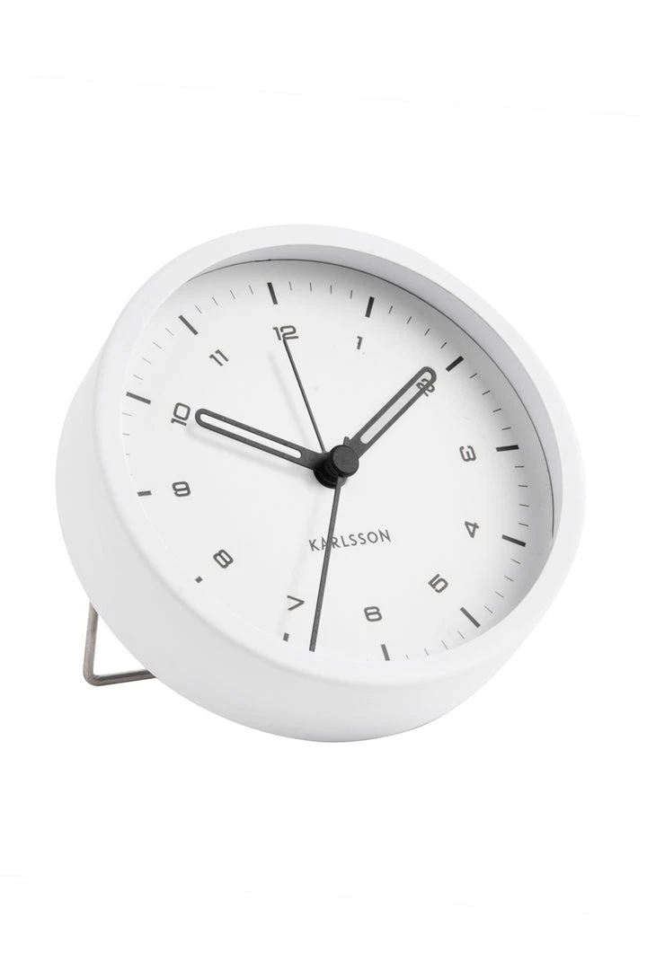 Karlsson Tinge White Round Alarm Clock