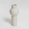 NED Collections Living & Decor Kansas White Bulb Medium Vase