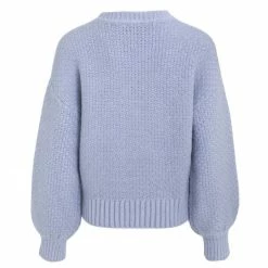 Among The Brave Keeper Lilac Chunky Textured Boxy Balloon Sleeve Knit