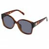 Le Specs Accessories Athena Alt Fit Oversized Square Toffee Tort Smoke Lens Polarised Sunglasses