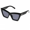 Le Specs Hathor Alt Fit Cat Eye Square Black Smoke Lens Sunglasses Accessories