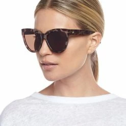 Le Specs Accessories Liar Liar Oversized Catseye Tort Brown Lens Sunglasses