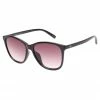 Le Specs Entitlement Cats Eye Black Smoke Gradient Lens Sunglasses