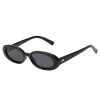 Le Specs Accessories Outta Love Oval Black Smoke Lens Sunglasses