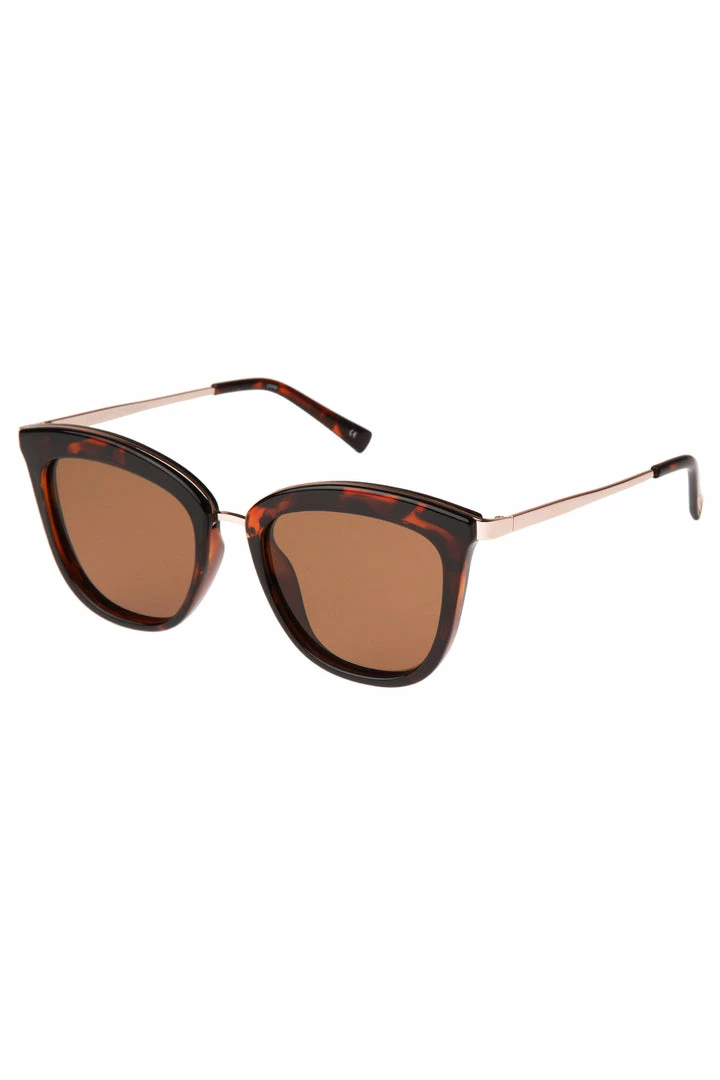Le Specs Accessories Caliente Tort Gold Arms Brown Polarised Lens Sunglasses