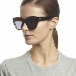 Le Specs Accessories Air Heart Cat Eye Tort Smoke Lens Sunglasses