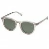 Le Specs Fire Starter Round Clear Stone Khaki Polarised Lens Sunglasses Accessories