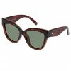 Le Specs Le Vacanze Oversized Cat Eye Tort Gold Khaki Polarised Lens Sunglasses