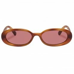 Le Specs Outta Love Oval Vintage Tort Sunglasses Accessories