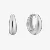 Ania Haie Luxe Minimalism Huggie Silver Hoop Earrings Accessories
