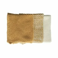 Bianca Lorenne Support Local Gifts Textured Lavette Ochre Wash Cloths Set Of 3