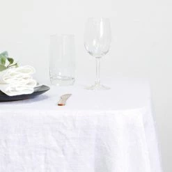 Kerridge Linen White Tablecloth 150x260cm Cushion, Throws & Linen