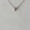 Sophie Little Letter Single Silver Necklace