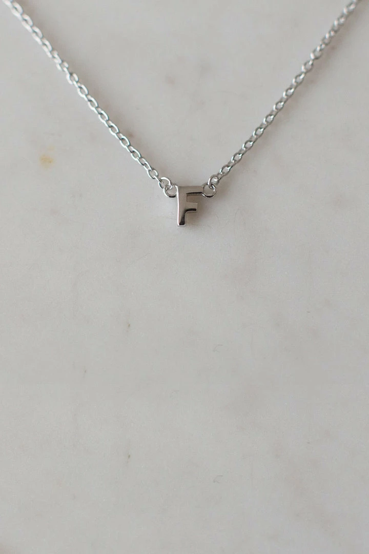 Sophie Little Letter Single Silver Necklace