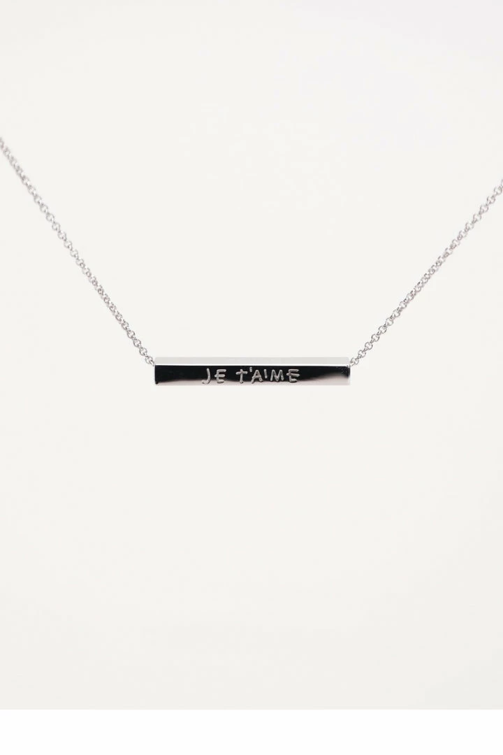 Federation Accessories Love Always Bar Bracelet Je T'aime Sterling Silver