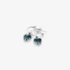 Stolen Love Anchor Heart Blue Quartz Semi Hoop Stud Earrings