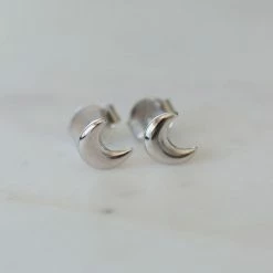 Sophie Accessories Luna Lover Stud Earrings Silver