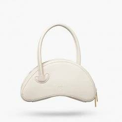 Rey, The Label Accessories Luna Ivory Mini Half Moon Bag