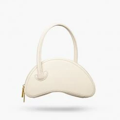 Rey, The Label Accessories Luna Ivory Mini Half Moon Bag